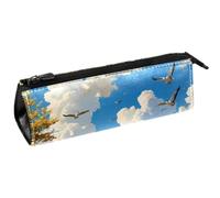 VAPOKF Cute Wild Geese Triangle Pen Bag Pencil Case, Student Stationery Pouch for School Office Supplies
