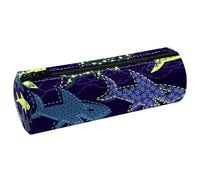 VAPOKF Danger Shark on The Deepsea Pencil Cases, PU Leather Pen Bag Student Stationery Organiser Bag Makeup Pouch for Women Girls Boys Kids School Office Supplies