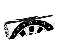 VAPOKF Darts Board with Twenty Black White Sectors Leather Barrel Pen Pencil Case Coin Purse Cosmetic Makeup Bag for Student Stationery School Office Storage