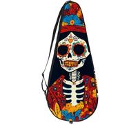 VAPOKF Day of The Skulls Couple Racket Bag for Tennis, Tennis Bat Cover Racket Case Paddle Bag, Holds up to 2 Racquets