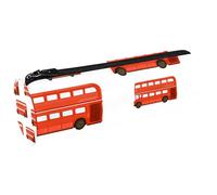 VAPOKF Double Ducker London Red Bus Canvas Pen Pencil Case Coin Purse Cosmetic Makeup Bag for Student Stationery School Office Storage