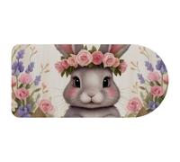 VAPOKF Easter Bunny Rose Mouse Pad | Desk Mat/Gaming Mouse Pad | Improved Precision and Speed | Rubber Base for Stable Grip on Smooth Surfaces | 74×35 cm