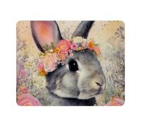 VAPOKF Easter Bunny Rose Mouse Pad | Desk Mat/Gaming Rectangle Mouse Pad | Improved Precision and Speed | Rubber Base for Stable Grip on Smooth Surfaces | Table pad