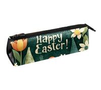 VAPOKF Easter Elves Triangle Pen Bag Pencil Case, Student Stationery Pouch for School Office Supplies