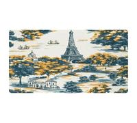 VAPOKF Eiffel Tower City Trees Kitchen Mat, Non Slip Washable Floor Rug, Absorbent Kitchen Mats Runner Rugs for Kitchen, Hallway, Laundry Room