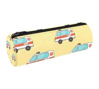 VAPOKF Emergency Cars Canvas Pen Pencil Case Coin Purse Cosmetic Makeup Bag for Student Stationery School Office Storage