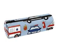 VAPOKF Emergency Police Car Fire Truck Airplane Pencil Cases, PU Leather Pen Bag Student Stationery Organiser Bag Makeup Pouch for Women Girls Boys Kids School Office Supplies