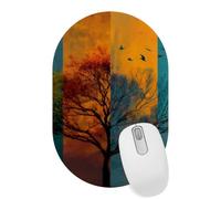 VAPOKF Four Seasons Tree Mouse pad, Gaming Mouse mat, Oval Mouse Pads, Mouse Mat Gaming 280×180 mm Mice mat, Non Slip Rubber Base Desk Mat