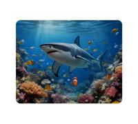 VAPOKF Funny Sharks Mouse Pad, 28 x 22cm Mouse Mat, Rectangle Gaming Mousepad, Desk Mat with Rubber Base, Desk Pad Laptop for Office and Home