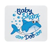 VAPOKF Gaming Mouse Pad, Baby Shark with Blue Bubble Prints Mouse Mat for Desk Home Office, Non-Slip Rubber Base Keyboard Pad, Laptop Desk Pad Mousepad