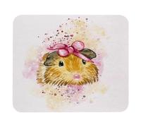VAPOKF Gaming Mouse Pad, Lovely Watercolor Guinea Pig Prints Mouse Mat for Desk Home Office, Non-Slip Rubber Base Keyboard Pad, Laptop Desk Pad Mousepad