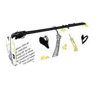 VAPOKF Gold Glitter Eiffer Tower Kiss Star Print Canvas Pen Pencil Case Coin Purse Cosmetic Makeup Bag for Student Stationery School Office Storage