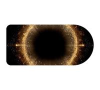 VAPOKF Golden Sparkle Ring Mouse Mat Office Mousepad 74×35 cm, Non-Slip Rubber Base, Wear-Resistant, Washable, Smooth to Use, Scratch Free, Durable