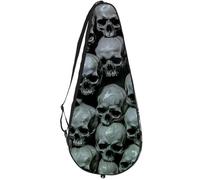 VAPOKF Gothic Grungy Human Skulls Racket Bag for Tennis, Tennis Bat Cover Racket Case Paddle Bag, Holds up to 2