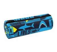 VAPOKF Grunge Shark Dangerous Pencil Cases, PU Leather Pen Bag Student Stationery Organiser Bag Makeup Pouch for Women Girls Boys Kids School Office Supplies