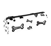 VAPOKF Hand Drawn Dog Bones and Paw Pen Pencil Case Coin Purse Cosmetic Makeup Bag for Student Stationery School Office Storage