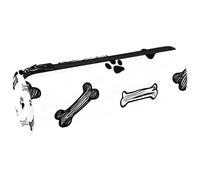 VAPOKF Hand Drawn Dog Bones Pawprints Pen Pencil Case Coin Purse Cosmetic Makeup Bag for Student Stationery School Office Storage