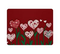 VAPOKF Heart Shaped Grass Mouse Pad | Desk Mat/Gaming Rectangle Mouse Pad | Improved Precision and Speed | Rubber Base for Stable Grip on Smooth Surfaces | Table pad
