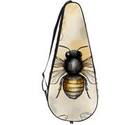 VAPOKF Honey Bees and Hives Racket Bag for Tennis, Tennis Bat Cover Racket Case Paddle Bag, Holds up to 2 Racquets