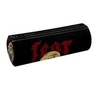VAPOKF Horro Metal Skull Death Leather Barrel Pen Pencil Case Coin Purse Cosmetic Makeup Bag for Student Stationery School Office Storage