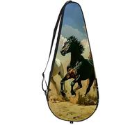 VAPOKF Horses Galloping in The Desert Racket Bag for Tennis, Tennis Bat Cover Racket Case Paddle Bag, Holds up to 2 Racquets