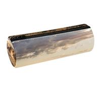 VAPOKF Horses Galloping on The Prairie Print Pencil Cases, PU Leather Pen Bag Student Stationery Organiser Bag Makeup Pouch for Women Girls Boys Kids School Office Supplies