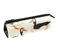VAPOKF Indian Runner Ducks Pen Bag Stationery Pouch Pencil Bag Cosmetic Pouch Bag Compact Zipper Bag
