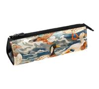 VAPOKF Indian Runner Ducks Pen Bag Stationery Pouch Pencil Bag Cosmetic Pouch Bag Compact Zipper Bag