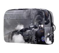 VAPOKF Japan Train Railroad Railway Cosmetic Bag for Women, Travel Toiletries Bags Large Makeup Handy Pouch Organizer Bag with Zipper