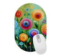 VAPOKF Little Flower Mouse Pad | Desk Mat/Gaming Oval Mouse Pad | Improved Precision and Speed | Rubber Base for Stable Grip on Smooth Surfaces | 28×18 cm