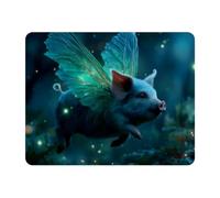VAPOKF Little Flying Pig Mouse Pad, 28 x 22cm Mouse Mat, Rectangle Gaming Mousepad, Desk Mat with Rubber Base, Desk Pad Laptop for Office and Home