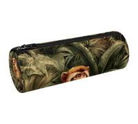 VAPOKF Monkey in Tropical Jungle Pen Pencil Case Coin Purse Cosmetic Makeup Bag for Student Stationery School Office Storage
