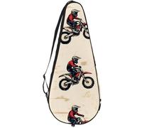 VAPOKF Motocross Competitors Racket Bag for Tennis, Tennis Bat Cover Racket Case Paddle Bag, Holds up to 2 Racquets