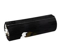 VAPOKF Motocross Drivers Silhouette Pencil Cases, PU Leather Pen Bag Student Stationery Organiser Bag Makeup Pouch for Women Girls Boys Kids School Office Supplies