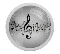 VAPOKF Musical Notation Cupboard Knobs and Handles - 35mm Fluorescence Pull Handle for Wardrobe Furniture Hardware - Two Sizes of Screws Included