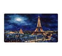 VAPOKF Night Paris City Eiffel Tower Kitchen Mat, Non Slip Washable Floor Rug, Absorbent Kitchen Mats Runner Rugs for Kitchen, Hallway, Laundry Room