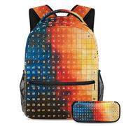 VAPOKF Old Math Table School Bag Set for Teen Girls Boys Kids, Student Bookbag Backpack Rucksack with Pencil Case for Primary Secondary Junior High School