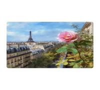 VAPOKF Paris City Building Oil Painting Kitchen Mat, Non Slip Washable Floor Rug, Absorbent Kitchen Mats Runner Rugs for Kitchen, Hallway, Laundry Room