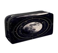 VAPOKF Pen Bag Pencil Case, Student Stationery Pouch for Teen Boys Girls, School Office Supplies - Astrology Moon on Outer Space