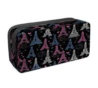VAPOKF Pen Bag Pencil Case, Student Stationery Pouch for Teen Boys Girls, School Office Supplies - Colorful Paris Towers