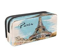 VAPOKF Pen Bag Pencil Case, Student Stationery Pouch for Teen Boys Girls, School Office Supplies - Hand Drawn Paris Eiffer Tower