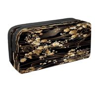 VAPOKF Pen Bag Pencil Case, Student Stationery Pouch for Teen Boys Girls, School Office Supplies - Luxury Japanese Gold Cherry Branches