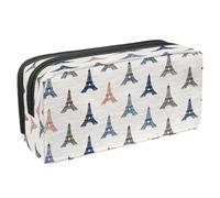 VAPOKF Pen Bag Pencil Case, Student Stationery Pouch for Teen Boys Girls, School Office Supplies - Paris Towers Pattern