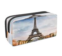 VAPOKF Pen Bag Pencil Case, Student Stationery Pouch for Teen Boys Girls, School Office Supplies - Watercolor France Paris Eiffer