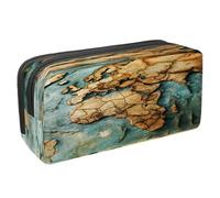 VAPOKF Pen Bag Pencil Case, Student Stationery Pouch for Teen Boys Girls, School Office Supplies - World Africa Europe Map