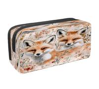 VAPOKF Pencil Case Pen Bag Student Stationery Pouch with Zipper for Boys Girls School & Office Supplies, Cute Foxes