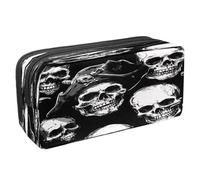 VAPOKF Pencil Case Pen Bag Student Stationery Pouch with Zipper for Boys Girls School & Office Supplies, Pirate Skulls