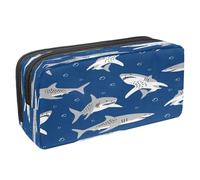 VAPOKF Pencil Case Pen Bag Student Stationery Pouch with Zipper for Boys Girls School & Office Supplies,Happy Shark Blowing Bubbles