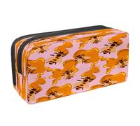 VAPOKF Pencil Case Pen Bag Student Stationery Pouch with Zipper for Boys Girls School & Office Supplies, Bee on Sweet Honey