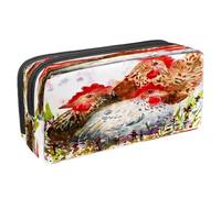 VAPOKF Pencil Case Pen Bag Student Stationery Pouch with Zipper for Boys Girls School & Office Supplies,Three Hens in The Grass Painting